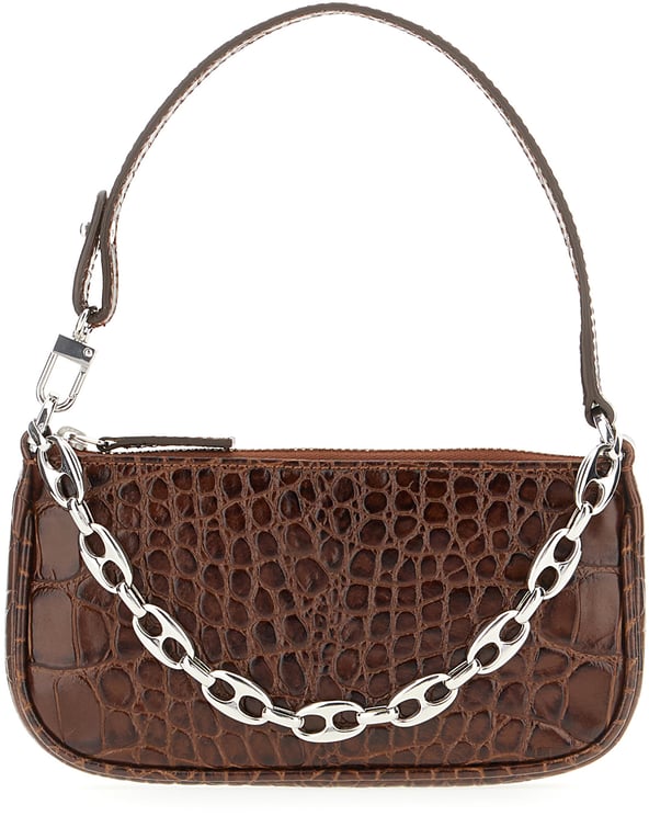 By Far By Far Chocolate leather Rachel handbag