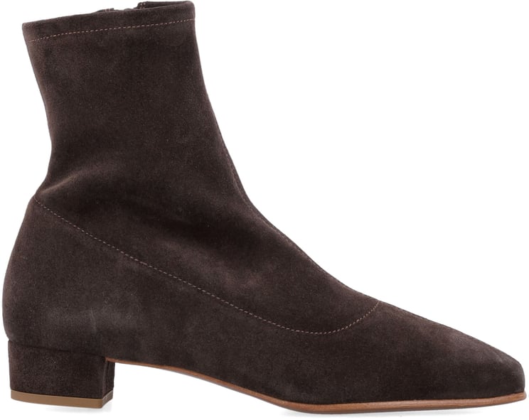 By Far Este Suede Ankle Boot Ristretto Brown