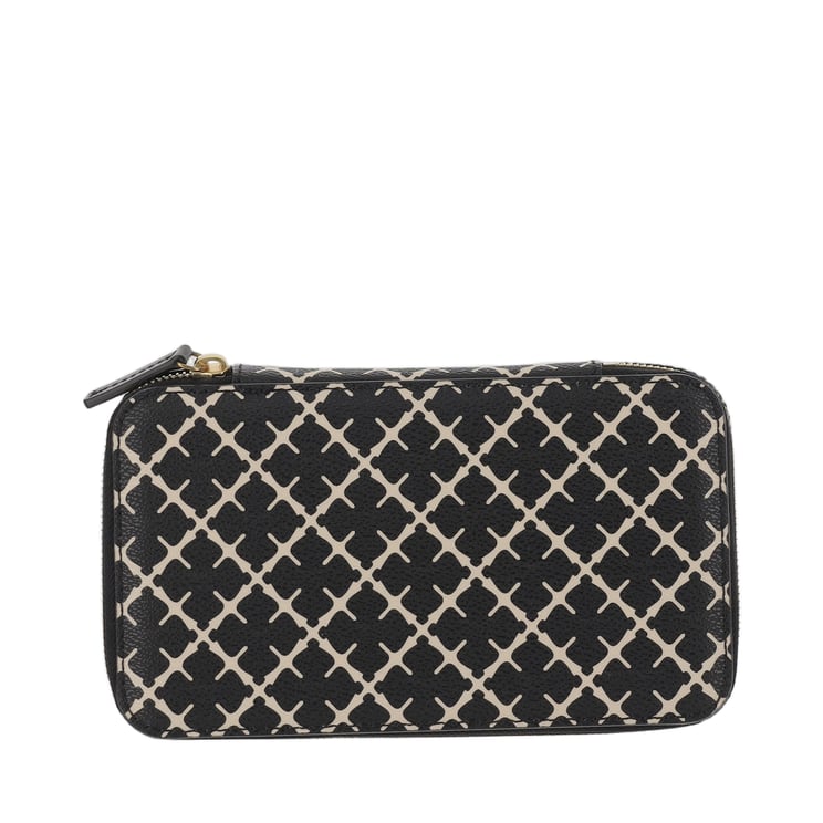 By Malene Birger Black/White Flower Print Jewelry Pouch