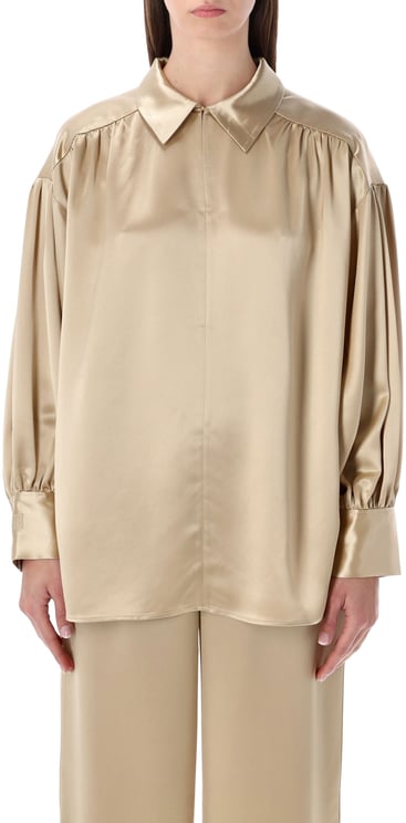By Malene Birger Lenora Satin Shirt Old Beige