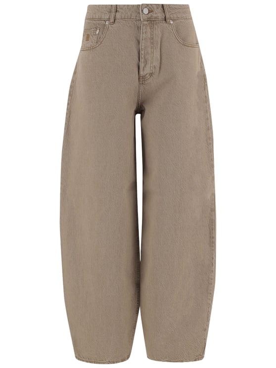 By Malene Birger Wide-Leg Cotton Denim Jeans With Classic Five-Pocket Design