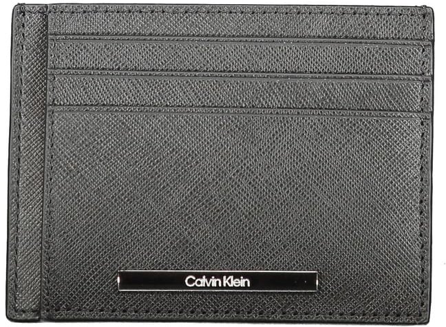 Calvin Klein Calvin Klein Black Leather Mens Wallet Holder