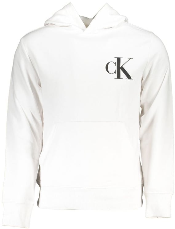 Calvin Klein Calvin Klein White Cotton Men Sweater with Hood