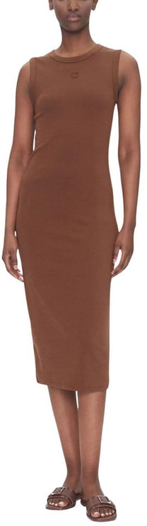 Calvin Klein Calvin Klein Jeans Brown Cotton Long Dress