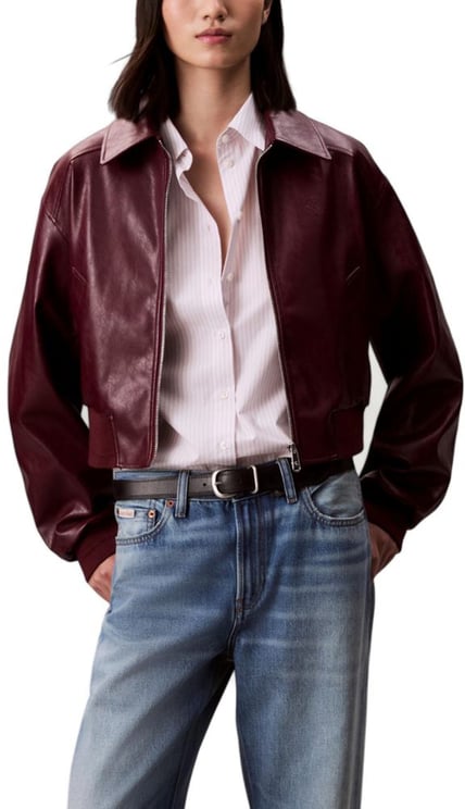Calvin Klein Calvin Klein Jeans Bordeaux Polyethylene Leather Jacket