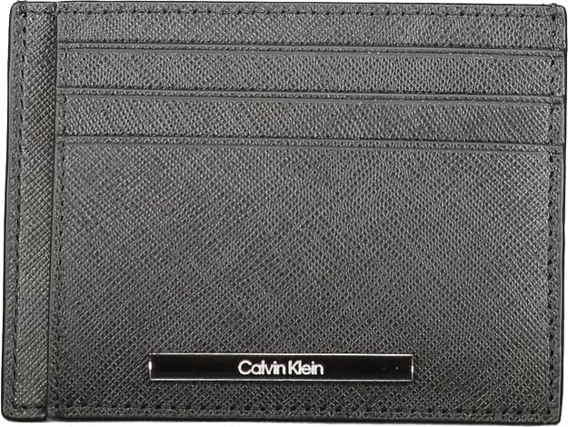 Calvin Klein Calvin Klein Black Leather Mens Wallet Holder