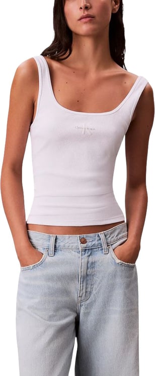 Calvin Klein Calvin Klein Jeans White Cotton Tank Tops