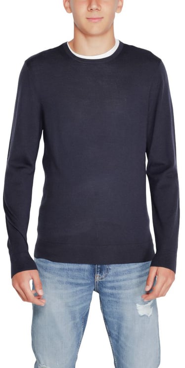 Calvin Klein Calvin Klein Blue Recycled Wool Sweatshirt