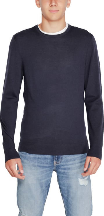 Calvin Klein Calvin Klein Blue Recycled Wool Sweatshirt