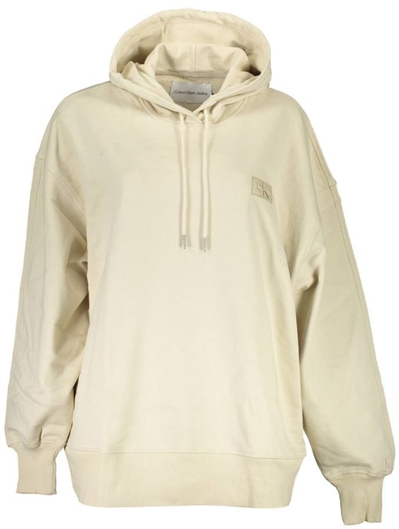 Calvin Klein Calvin Klein Beige Recycled Cotton Women Hoodie
