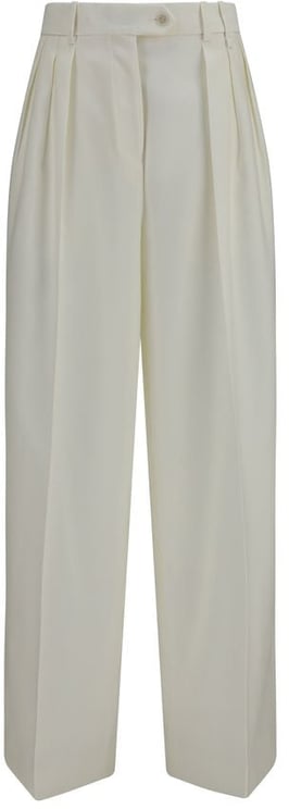 Calvin Klein Calvin Klein White Wool Oves Aries Casual Pants
