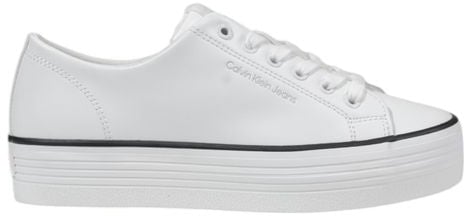 Calvin Klein Calvin Klein Jeans Black And White Leather Platform Sneakers