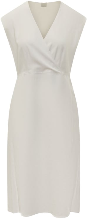 Calvin Klein Abito Midi Smanicato con Scollo a V