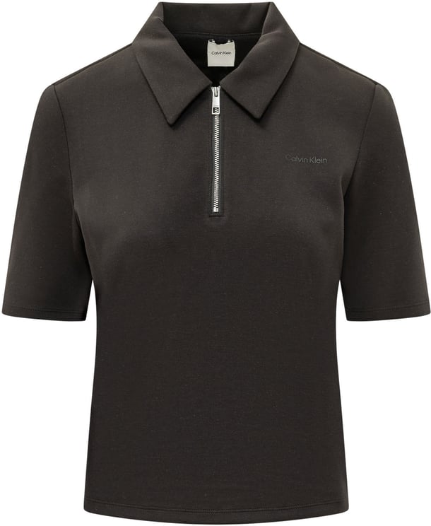 Calvin Klein Polo Maniche Corte con Zip