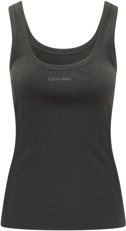 Calvin Klein Top a Coste con Spalline Larghe