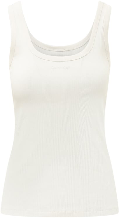 Calvin Klein Top a Coste con Spalline Larghe