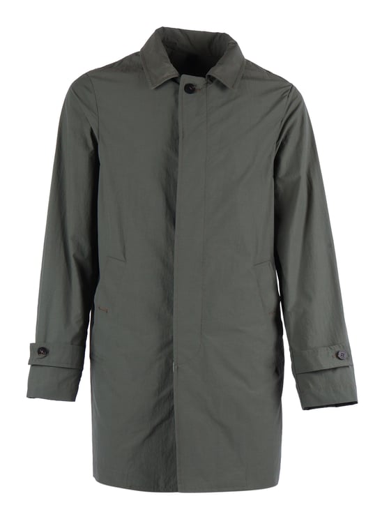 Camplin Concealed Button Mid Length Coat