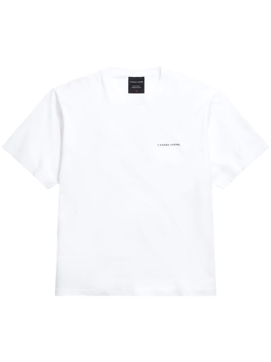 Canada Goose Relaxed Fit White Cotton T-Shirt