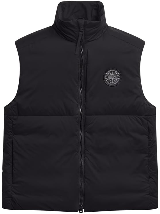Canada Goose Padded Black Vest with High Collar