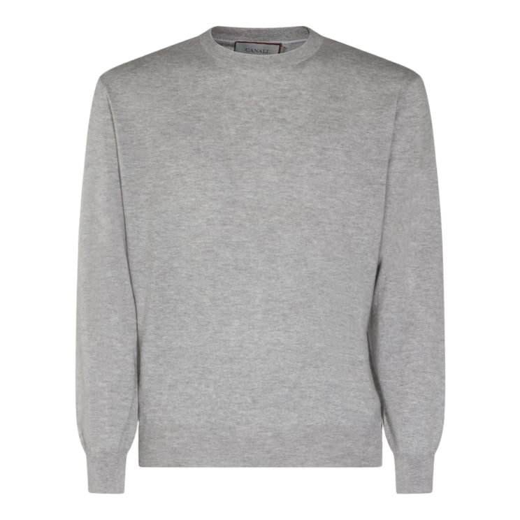 Canali Fine-Knit Crew Neck Sweatshirt With Ribbed Detailing