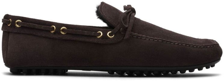 Car Shoe Flat Shoes Brown
