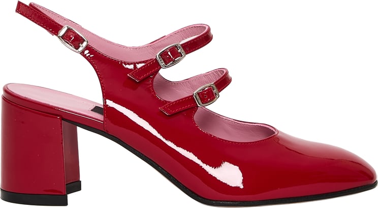 Carel Paris Slingback Vernice Rossa Tacco 60 Mm