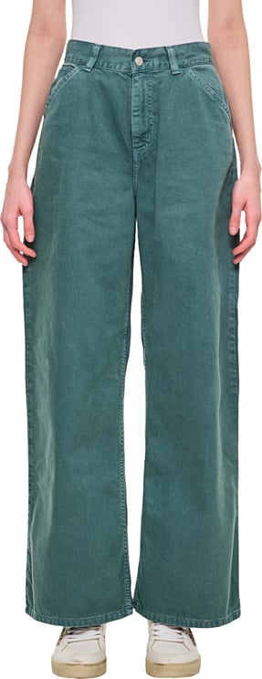 Carhartt Wide-Leg Jeans With Large Pockets And Logo Detail
