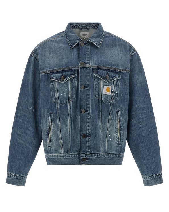 Carhartt Blue Helston Destroy Wash Denim Jacket