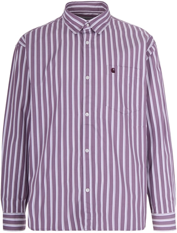 Carhartt Shirts Malden Stripe Phlox