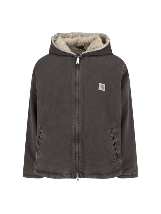 Carhartt Contrast Lined Cotton Hooded Jacket with Zip Closure