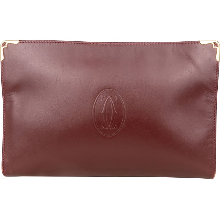 Cartier Cartier Bordeaux Leather Clutch