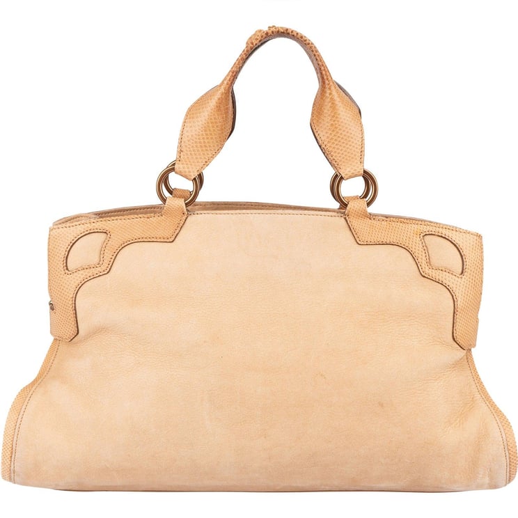 Cartier Cartier Beige Suede and Leather Marcello Handbag