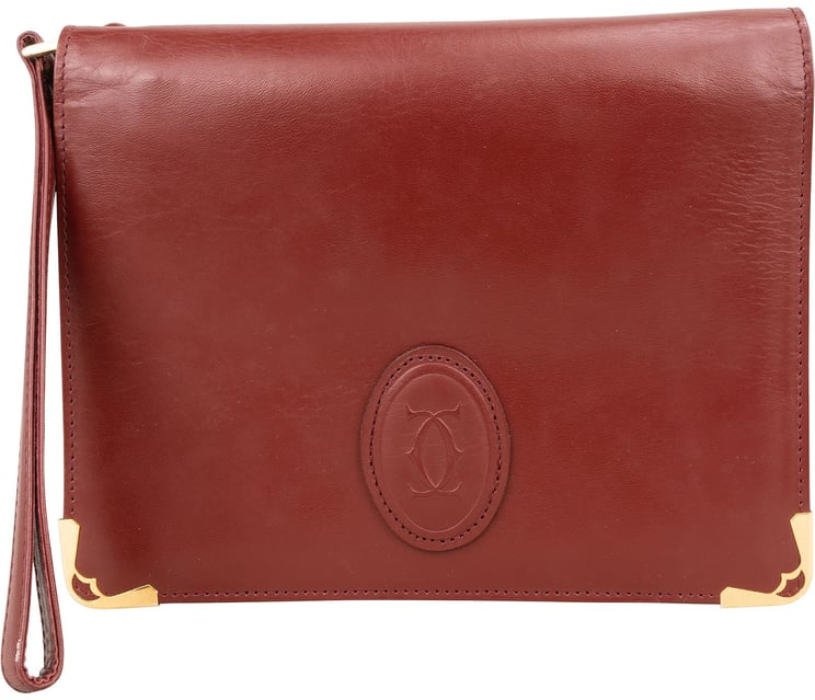 Cartier Cartier Bordeaux Leather Clutch