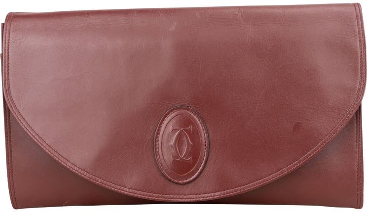Cartier Cartier Bordeaux Leather Clutch