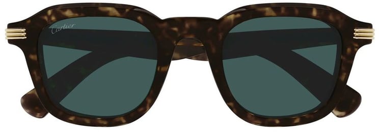 Cartier Ct0536S Première De Havana Acetate Square Sunglasses