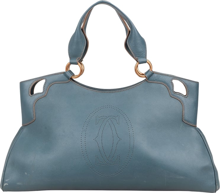 Cartier Cartier Blue Lather Marcello Hobo Handbag