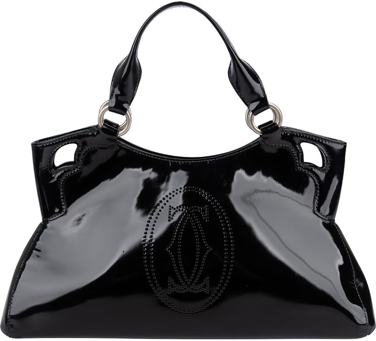 Cartier Cartier Black Patent Leather Marcello de Cartier Handbag
