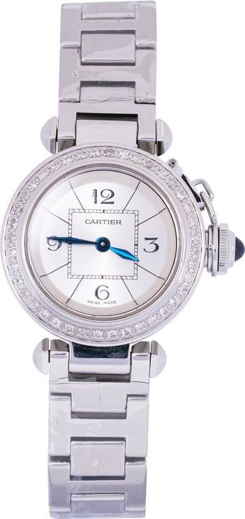 Cartier Cartier Silver Tone Miss Pasha Diamond Bezel 2973 Woman Watch