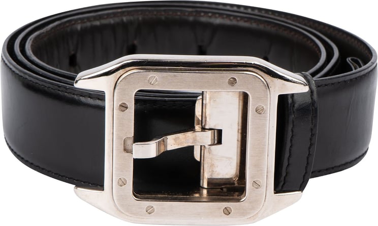 Cartier Cartier Silver Tone Reversible Leather Cartier Belt