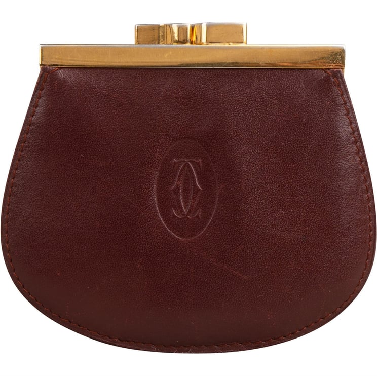 Cartier Cartier Bordeaux Leather Coin Wallet