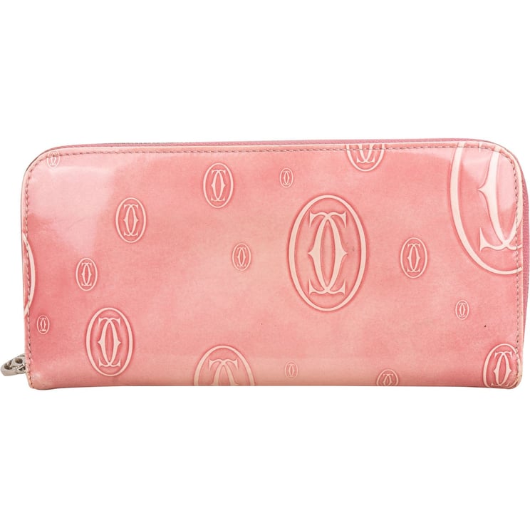Cartier Cartier Patent Leather Happy Birthday Zippy Wallet