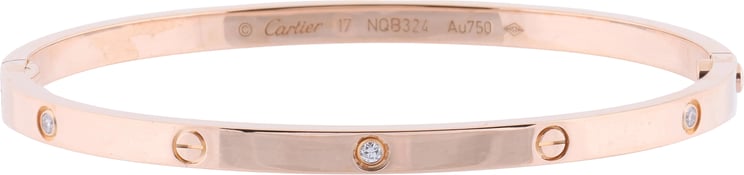 Cartier Cartier Love SM Half Diamond Bracelet 750(PG) 18.6g 17