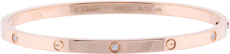 Cartier Cartier Love SM Half Diamond Bracelet 750(PG) 18.6g 17