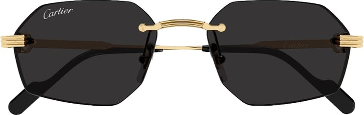 Cartier Rimless Octagonal Sunglasses with Gold-toned Detailing