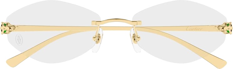 Cartier Ct0637o Gold Metal Rimless Eyeglasses