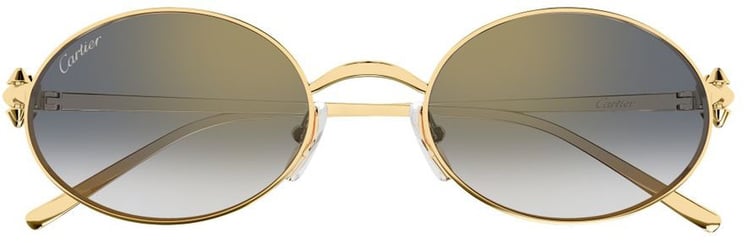 Cartier Ct0644s Gold Metal Oval Sunglasses