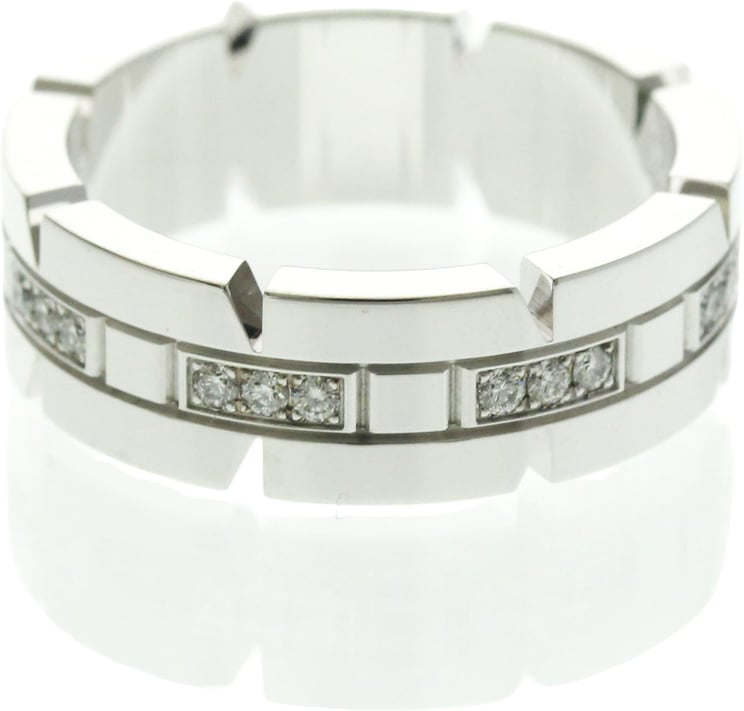Cartier Cartier Tank Francaise Ring 18K White Gold and Diamonds Wide