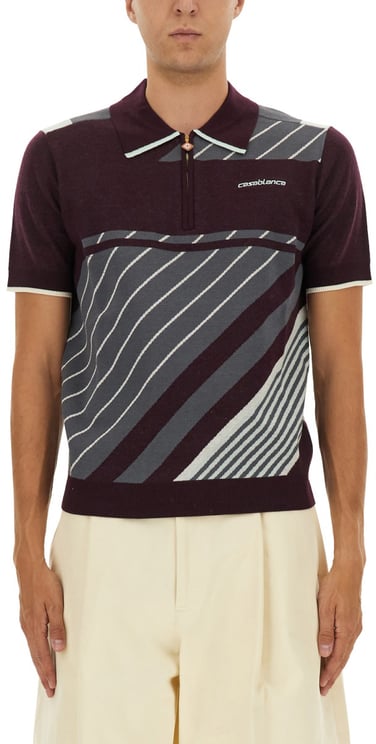 Casablanca "DIAGONAL" TENNIS POLO SHIRT