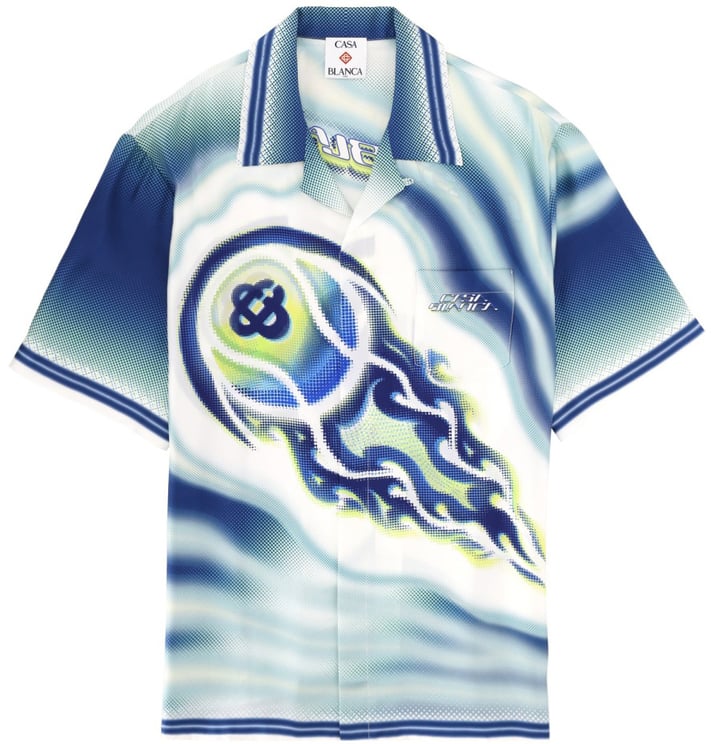 Casablanca "FLAMING TENNIS BALL" SHIRT