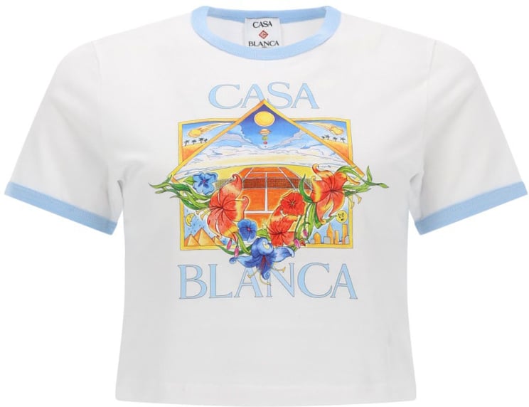 Casablanca "TENNIS LANDSCAPE RINGER" T-SHIRT